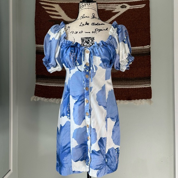 FARM Rio Dresses & Skirts - FARM Rio Puff Sleeve Floral Mini Dress
